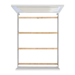 Denmark Queen UPH Bed with Lights in White