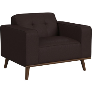 Destiny Chair with Wood Front in Pebble Brown