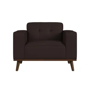 Destiny Chair with Wood Front in Pebble Brown