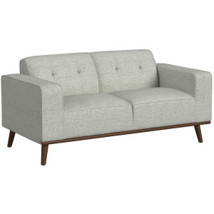 Destiny Loveseat with Wood Front in Palmer Smoke