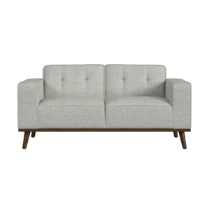 Destiny Loveseat with Wood Front in Palmer Smoke