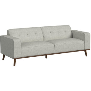 Destiny Sofa with Wood Front in Palmer Smoke