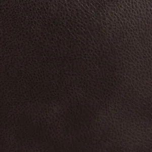 Destiny Ottoman with Wood Base in Pebble Brown