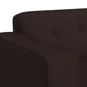 Destiny Sofa with Wood Front in Pebble Brown