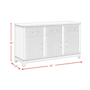 Diedra Server and Hutch in White