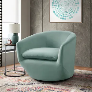 Dior Swivel Chair in Napoli Seafoam