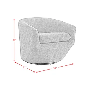 Dior Swivel Chair in Feather Tan