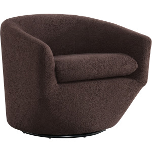 Dior Swivel Chair in Feather Chocolate