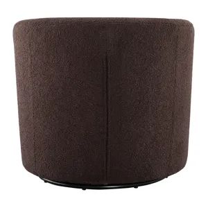 Dior Swivel Chair in Feather Chocolate