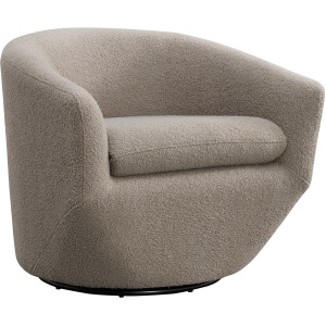 Dior Swivel Chair in Feather Tan