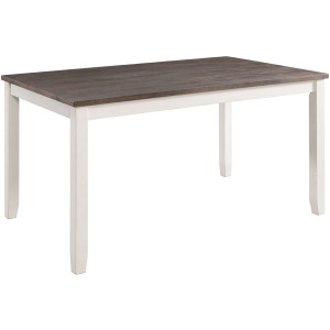 Martin 5 Pc Dining set (Dark Brown Top - White Base)