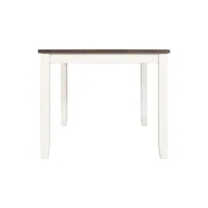 Martin 5 Pc Dining set (Dark Brown Top - White Base)