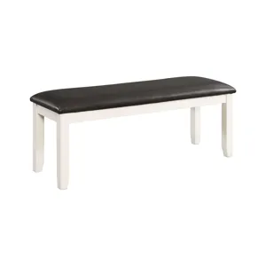 Martin 6 Pc Dining set (Table+ 4 + Bench) (Dark Brown Top - White Base)