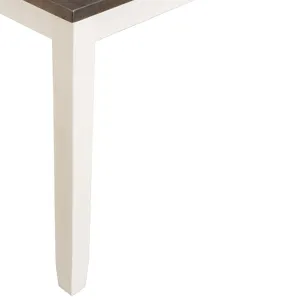 Martin 6 Pc Dining set (Table+ 4 + Bench) (Dark Brown Top - White Base)