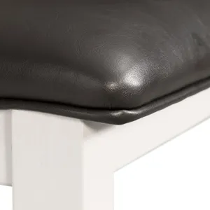 Martin 6 Pc Dining set (Table+ 4 + Bench) (Dark Brown Top - White Base)