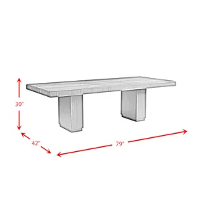 Donovan Rectangular Standard Height Dining Table in Black