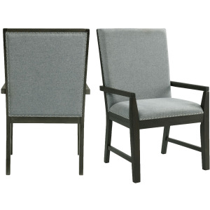 Donovan Upholstery Arm Chair Dark (2 Per Pack)