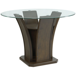 Dapper Round Counter Height Dining Table in Walnut