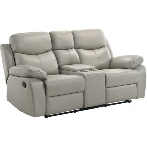 Dryden Power Motion Loveseat W/Console in Aviarah Silver