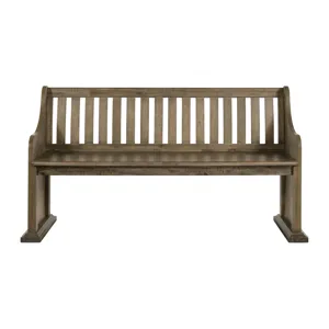 Stone Pew Bench Gray Finish