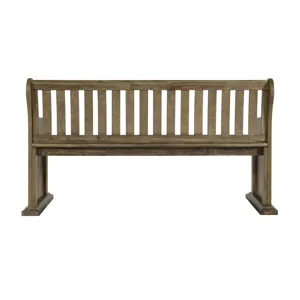 Stone Pew Bench Gray Finish