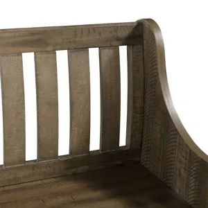 Stone Pew Bench Gray Finish
