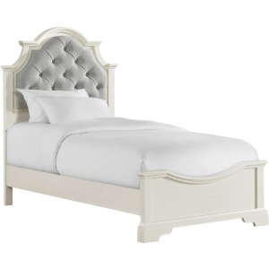 Eastwood Youth Upholstered Bed in Off-White