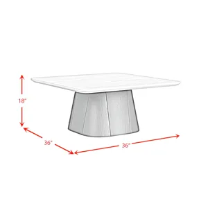 Edison Coffee Table in White and Black
