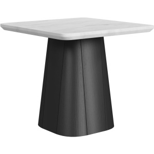 Edison End Table in White and Black