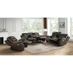 El Camino Power Motion Recliner with Power Headrest in Marietta Brown