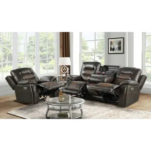 El Camino Power Motion Recliner with Power Headrest in Marietta Brown