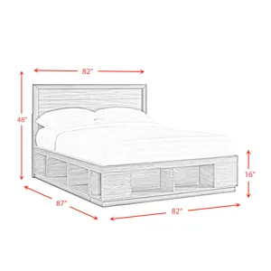 Elation King Storage Bed with Cubbies