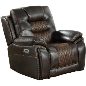El Camino Power Motion Recliner with Power Headrest in Marietta Brown
