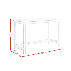 Eleanor Bar Table Single Pack (1 Tables + 3 Stools) in White