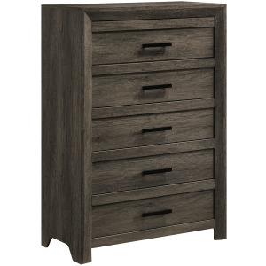 Eleanor 5-Drawer Chest in Mocha Grey
