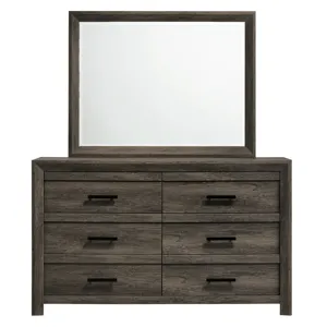Eleanor Dresser & Mirror Set in Mocha Grey