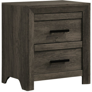 Eleanor 2-Drawer Nightstand in Mocha Grey