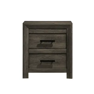 Eleanor 2-Drawer Nightstand in Mocha Grey