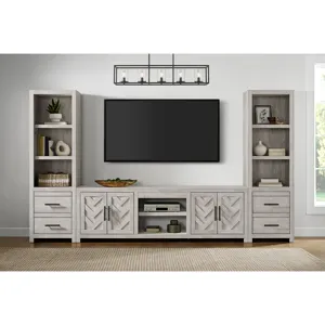 Eleanor 82" TV Console without Fireplace Insert in White
