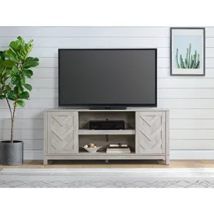 Eleanor 60\" TV Stand with Sliding Door in White