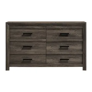 Eleanor 6-Drawer Dresser in Mocha Grey