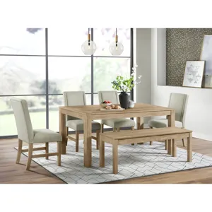 Eleanor Dining Bench in Brown