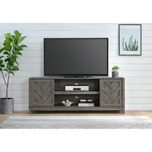 Eleanor 70\" TV Stand with Sliding Door in Mocha Grey