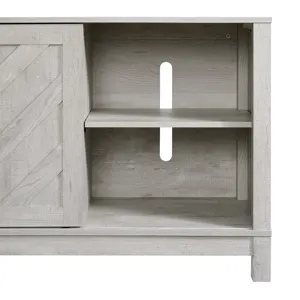 Eleanor 60\" TV Stand with Sliding Door in White