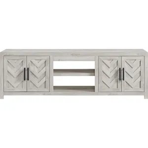 Eleanor 82" TV Console without Fireplace Insert in White