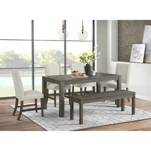 Eleanor Dining Side Chair with Heirloom Fabric in Mocha Grey (2 Per Carton)