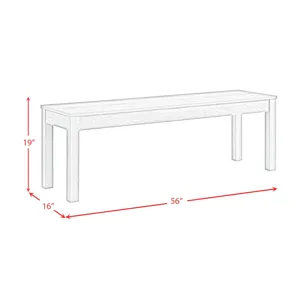 Eleanor Dining Bench in Brown