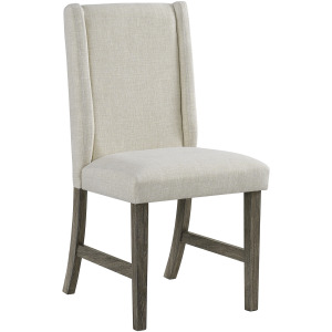 Eleanor Dining Side Chair with Heirloom Fabric in Mocha Grey