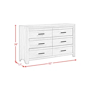Eleanor 6-Drawer Dresser in Mocha Grey