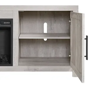 Eleanor KIT - 71" TV Console with Fireplace Insert in White